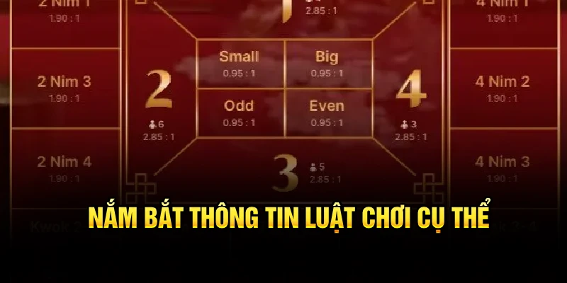 Nắm bắt thông tin luật chơi cụ thể